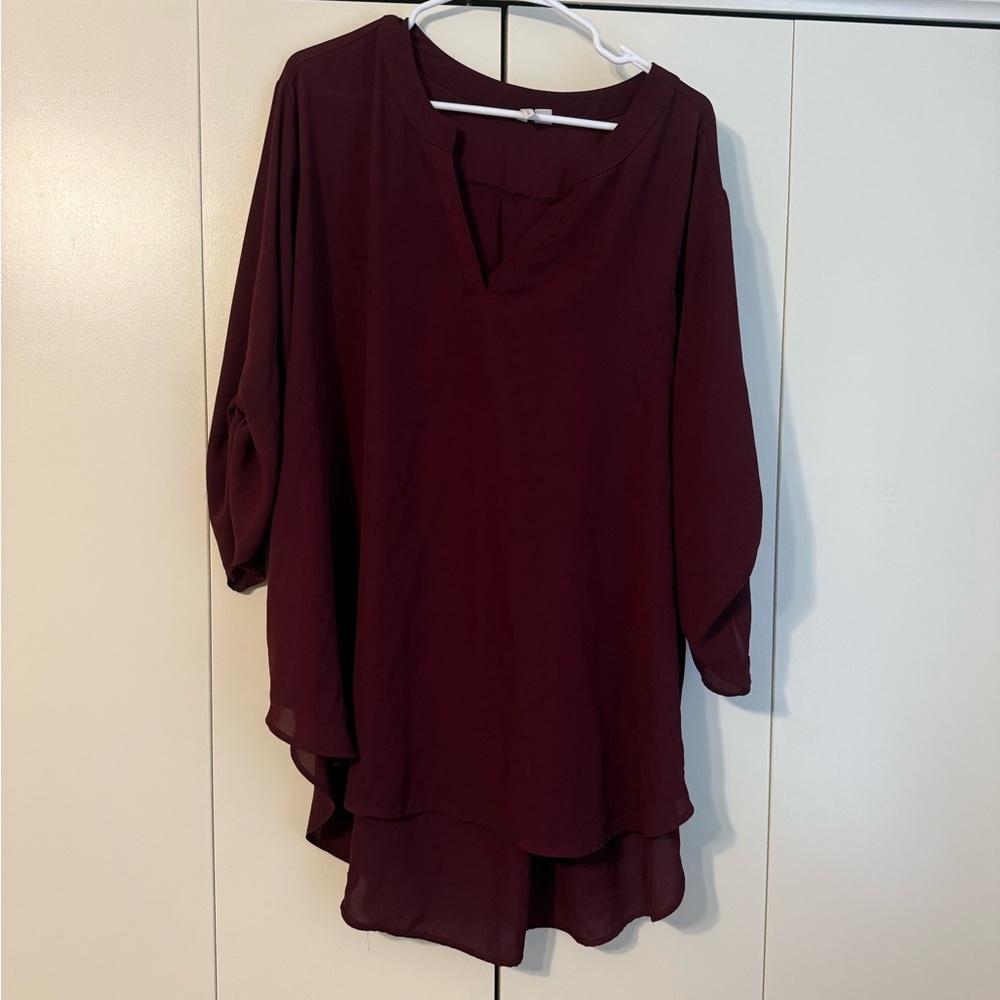 Cato Deep Burgundy Women's Tunic